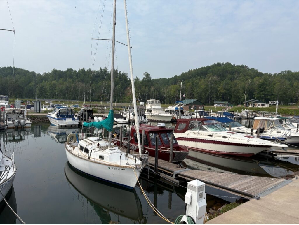 boats at a harbor.